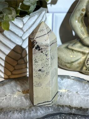 Natural Cream Jasper Crystal Tower - Home Accents